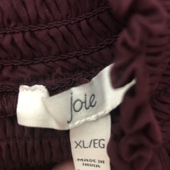 JOIE Womens Limited Edition Lined Long Sleeve Smocked Neckline Blouse Size XL - Picture 15 of 16